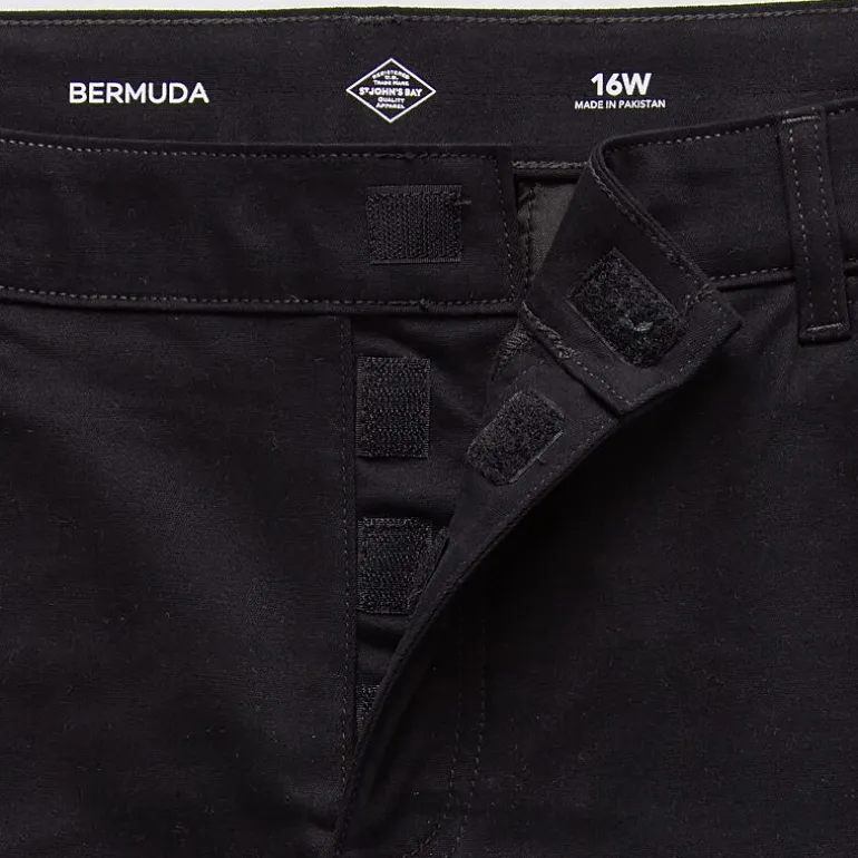St. John's Bay Womens 11" Plus Easy-on + Easy-off Bermuda Short