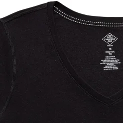 St. John's Bay Womens Plus Easy-on + Easy-off V Neck Short Sleeve Adaptive T-Shirt