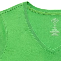 St. John's Bay Womens Plus Easy-on + Easy-off V Neck Short Sleeve Adaptive T-Shirt