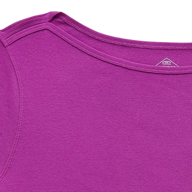 St. John's Bay Womens Plus Easy-on + Easy-off Boat Neck Short Sleeve Adaptive T-Shirt