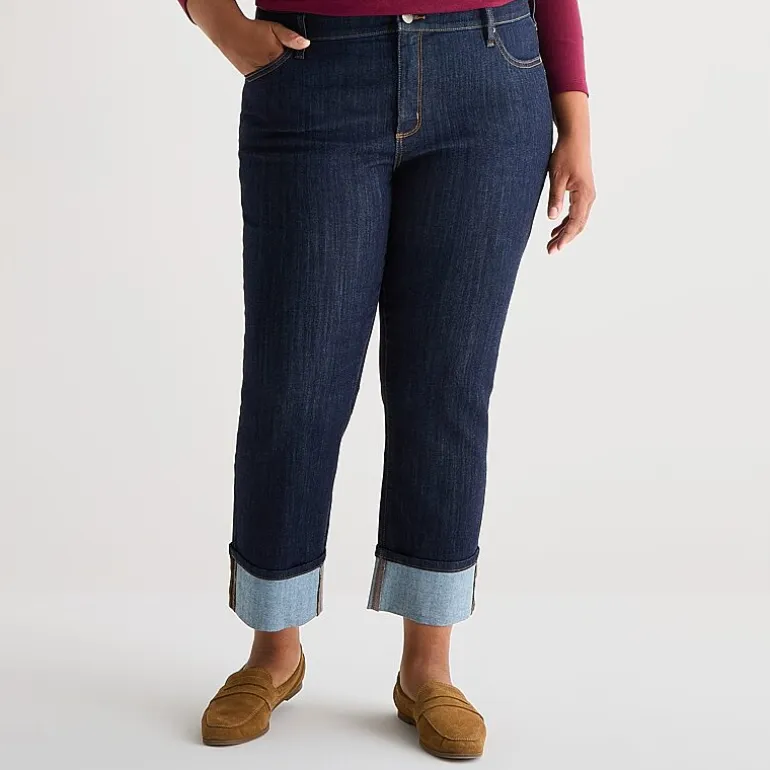 St. John's Bay Womens Plus High Rise Wide Leg Jean