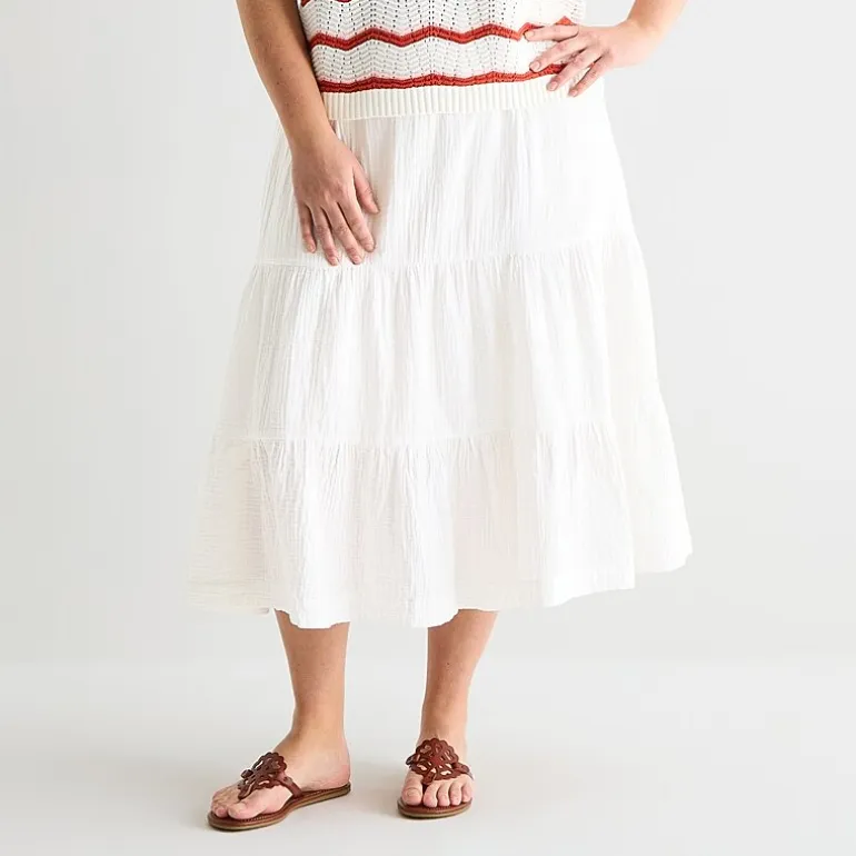St. John's Bay Womens Plus Maxi Skirt