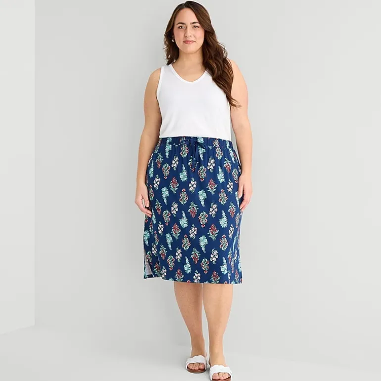 St. John's Bay Womens Plus Midi A-Line Skirt
