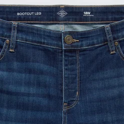 St. John's Bay Womens Plus Mid Rise Adaptive Bootcut Easy-on + Easy-off Jean