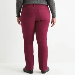 St. John's Bay Womens Plus Mid Rise Straight Leg Jean