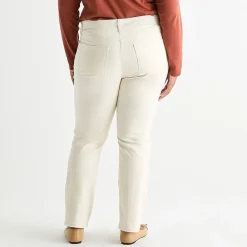 St. John's Bay Womens Plus Mid Rise Straight Leg Jean