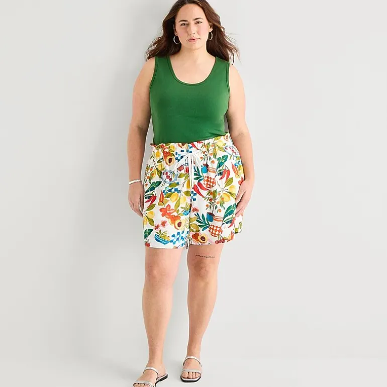 St. John's Bay Womens Plus Scoop Neck Sleeveless Tank Top