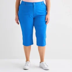 St. John's Bay Womens Plus Secretly Slender Skinny Mid Rise Capri Pant