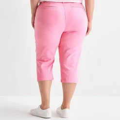 St. John's Bay Womens Plus Secretly Slender Skinny Mid Rise Capri Pant