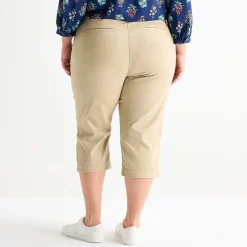 St. John's Bay Womens Plus Secretly Slender Skinny Mid Rise Capri Pant