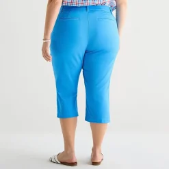 St. John's Bay Womens Plus Secretly Slender Skinny Mid Rise Capri Pant