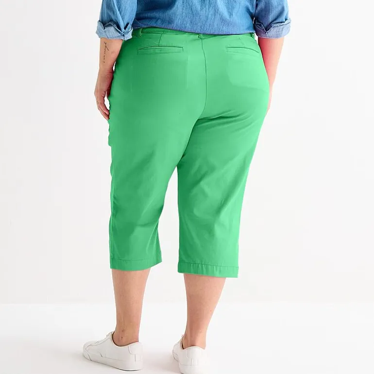 St. John's Bay Womens Plus Secretly Slender Skinny Mid Rise Capri Pant
