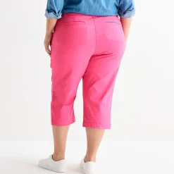 St. John's Bay Womens Plus Secretly Slender Skinny Mid Rise Capri Pant