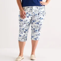 St. John's Bay Womens Plus Secretly Slender Skinny Mid Rise Capri Pant