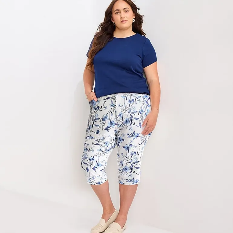 St. John's Bay Womens Plus Secretly Slender Skinny Mid Rise Capri Pant