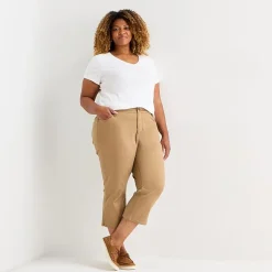 St. John's Bay Womens Plus Secretly Slender Mid Rise Capri Jean