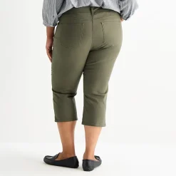 St. John's Bay Womens Plus Secretly Slender Mid Rise Capri Jean