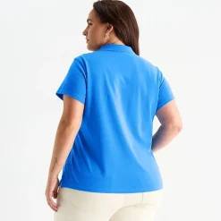 St. John's Bay Womens Plus Short Sleeve Polo Shirt