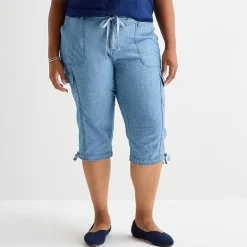 St. John's Bay Womens Plus Skinny Capri Pant