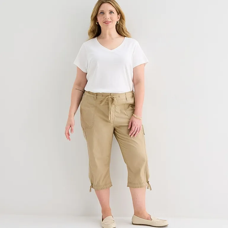 St. John's Bay Womens Plus Skinny Capri Pant