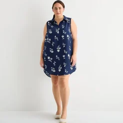 St. John's Bay Womens Plus Sleeveless Sheath Dress