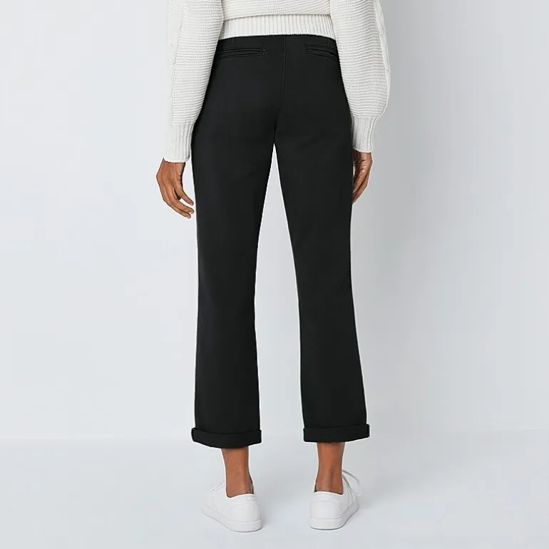 St. John's Bay Women's Relaxed Fit Girl Friend Chino Pant