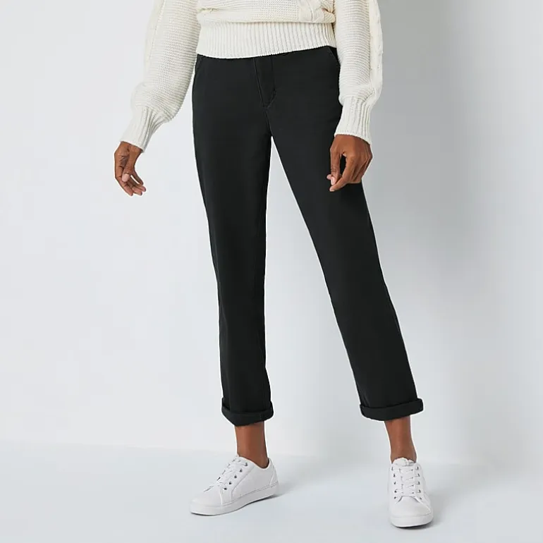 St. John's Bay Women's Relaxed Fit Girl Friend Chino Pant