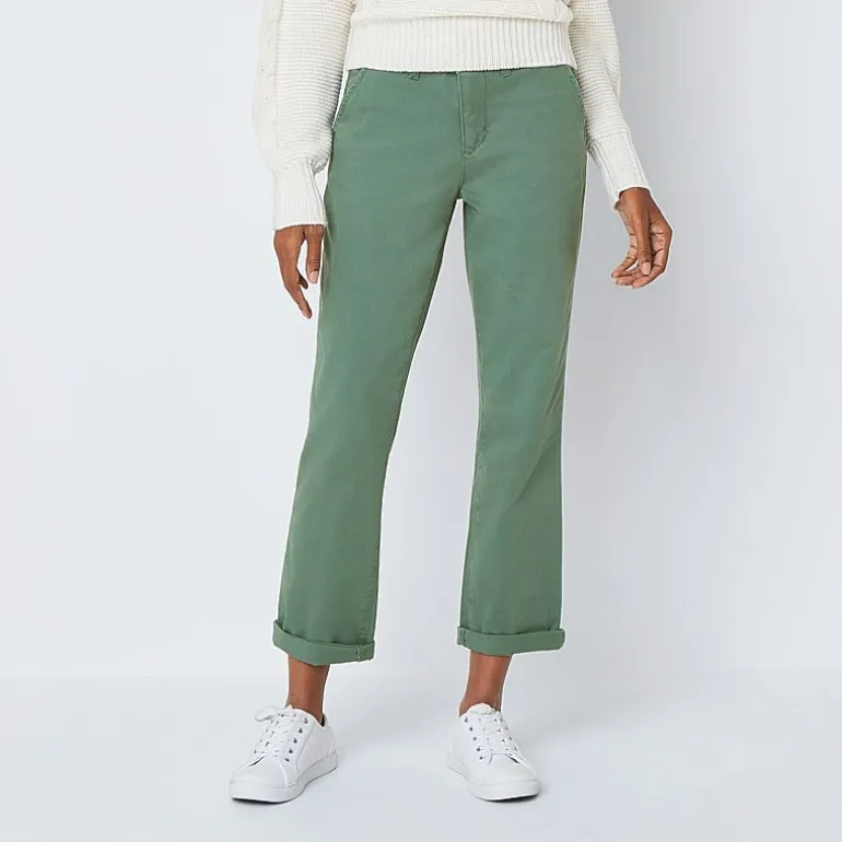St. John's Bay Women's Relaxed Fit Girl Friend Chino Pant