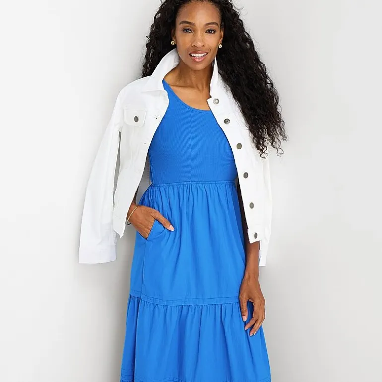 St. John's Bay Womens Round Neck Sleeveless Maxi Dress