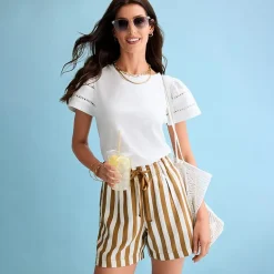 St. John's Bay Womens Round Neck Short Sleeve T-Shirt