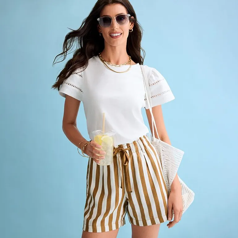 St. John's Bay Womens Round Neck Short Sleeve T-Shirt