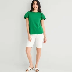 St. John's Bay Womens Round Neck Short Sleeve T-Shirt