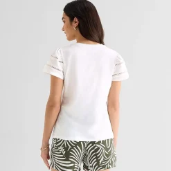 St. John's Bay Womens Round Neck Short Sleeve T-Shirt