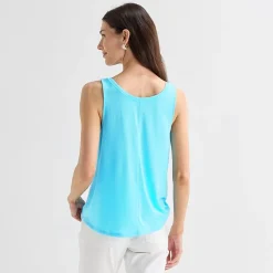 St. John's Bay Womens Round Neck Sleeveless Tank Top