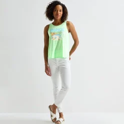 St. John's Bay Womens Round Neck Sleeveless Tank Top
