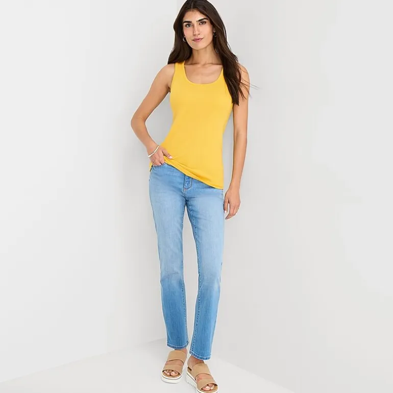 St. John's Bay Womens Scoop Neck Sleeveless Tank Top