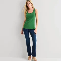 St. John's Bay Womens Scoop Neck Sleeveless Tank Top