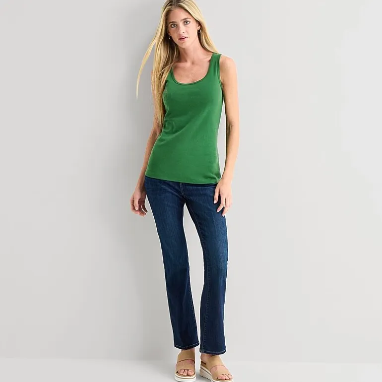 St. John's Bay Womens Scoop Neck Sleeveless Tank Top
