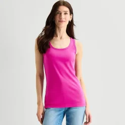 St. John's Bay Womens Scoop Neck Sleeveless Tank Top