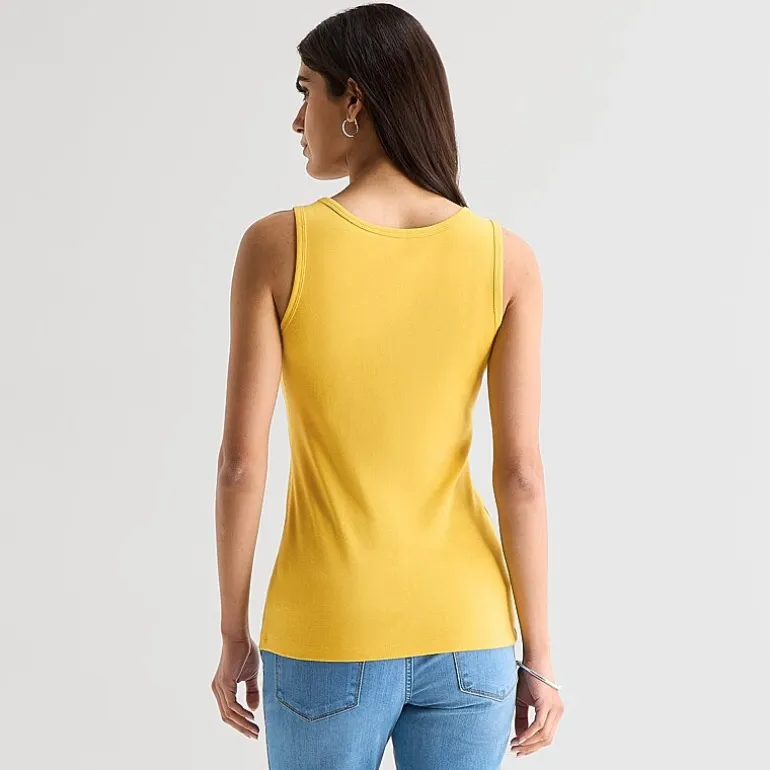 St. John's Bay Womens Scoop Neck Sleeveless Tank Top