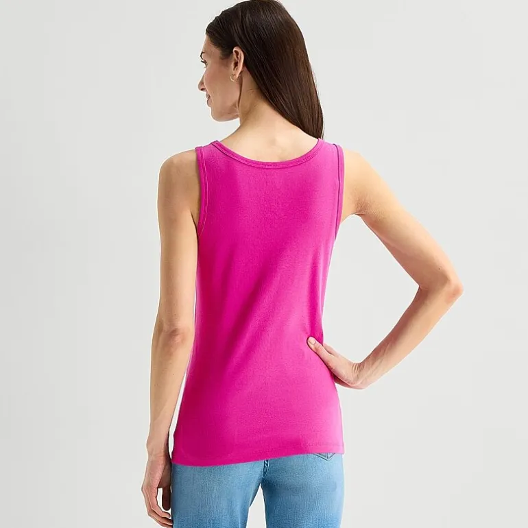 St. John's Bay Womens Scoop Neck Sleeveless Tank Top