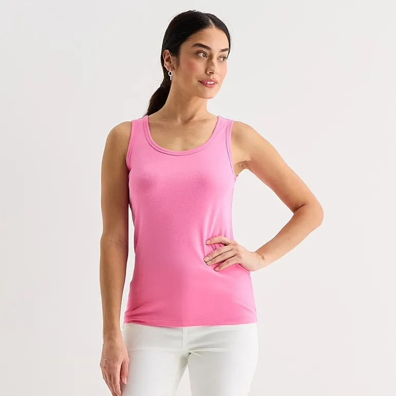 St. John's Bay Womens Scoop Neck Sleeveless Tank Top