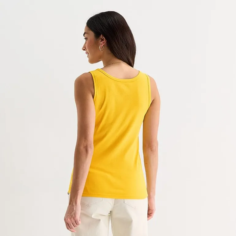 St. John's Bay Womens Scoop Neck Sleeveless Tank Top