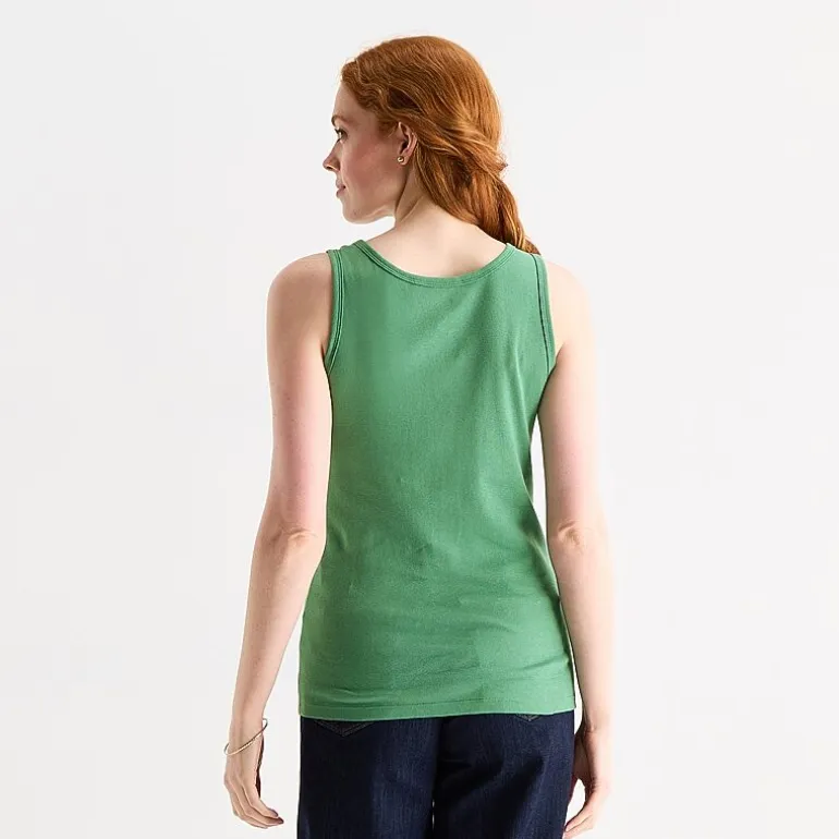 St. John's Bay Womens Scoop Neck Sleeveless Tank Top