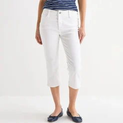 St. John's Bay Womens Secretly Slender Mid Rise Capri Jean