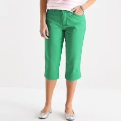St. John's Bay Womens Secretly Slender Mid Rise Capri Pant