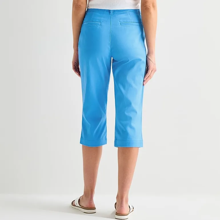 St. John's Bay Womens Secretly Slender Mid Rise Capri Pant