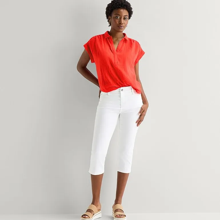St. John's Bay Womens Short Sleeve Blouse
