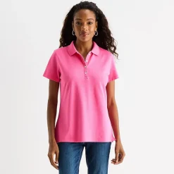 St. John's Bay Womens Short Sleeve Polo Shirt