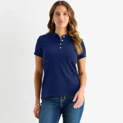 St. John's Bay Womens Short Sleeve Polo Shirt
